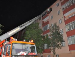 Palandöken'de apartman yangını
